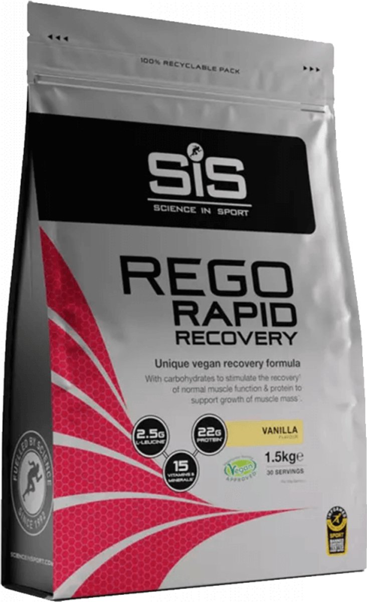 SIS Rego Rapid Recovery Vanilla 1.6kg - sportgels - zilver - maat 1.6-KG