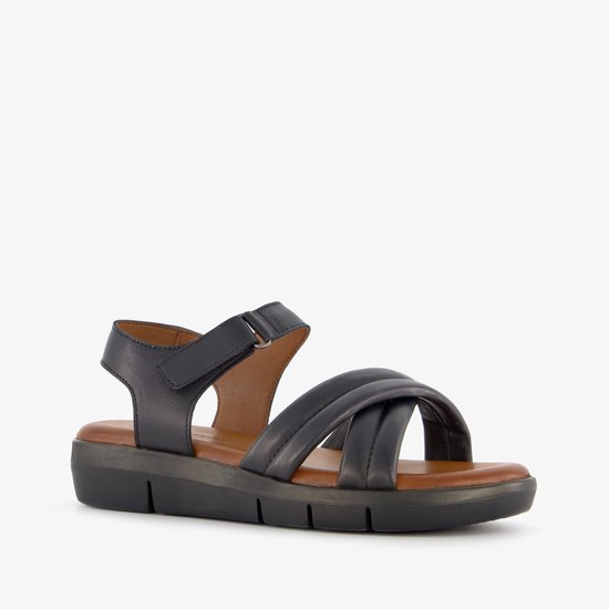 Hush Puppies Sandales pour femmes en cuir noir - Taille 41