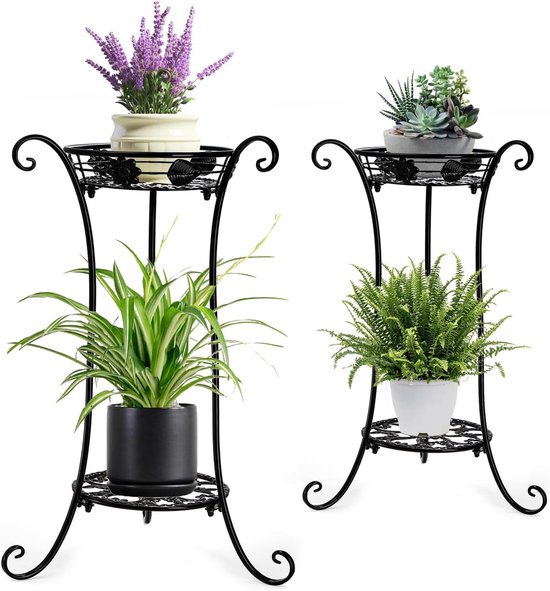 Mex-System Bloemenrek, set van 3 stijlvolle houten wandplanken, voor je planten en wanddecoratie (Artisan eiken