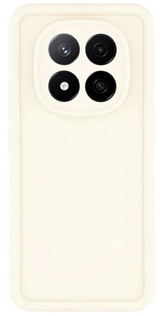 Hoesje voor Xiaomi Redmi Note 14 Pro Plus - Phonesta Grooved Silicone Back Cover - Beige