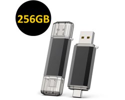 ThunderGold USB Stick 256 GB - USB-Sticks - USB C Stick - USB C en USB A - USB 3.0 - Geschikt voor laptops, smartphones en tablets