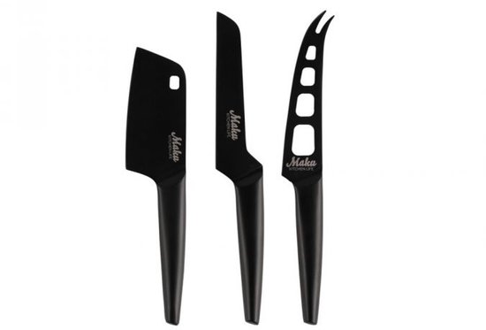 Couteaux à fromage Maku Kitchen Life Noir 3 pièces