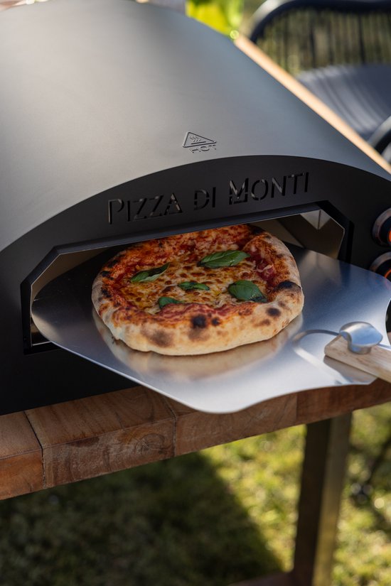 Pizza di Monti - Tavoletta - Black - Luxe Elektrische Pizzaoven - tot 400°C - Tafelmodel - Binnen & Buiten gebruik - Inclusief pizzasteen, schep, verlichting en temperatuur en doorkijk deur. — afbeelding 4