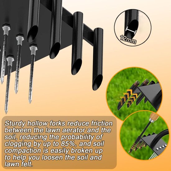 gardzen Spike Aeration, Hochleistungsbelüfter für verdichtete Böden und gardzen Spike Aeration, Hochleistungsbelüfter für verdichtete Böden und