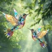 HTSSM Attrape-Soleil Oiseau Avec Cristaux Pour Fenêtres, Décor De