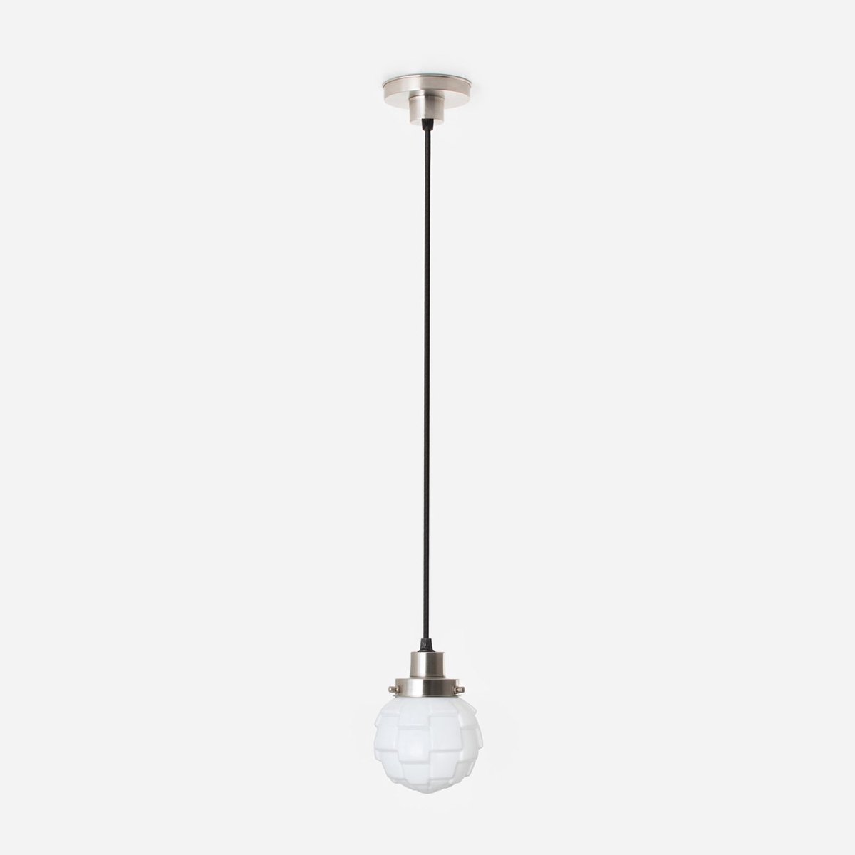 Coloured by Art Hanglamp aan snoer Bretagne 20's Matnikkel - Art Deco Trade
