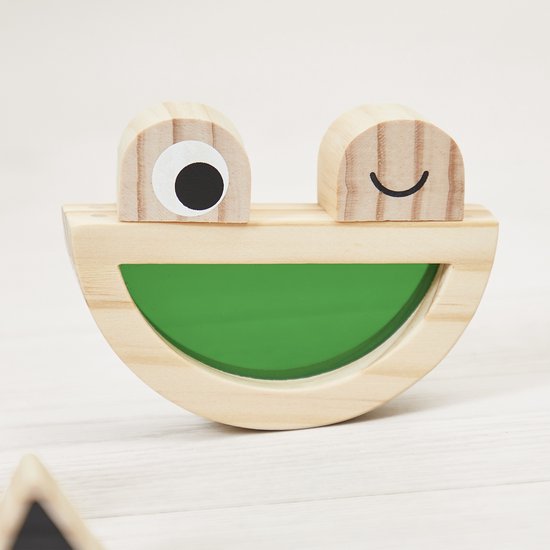 Janod Sensorisch - Doorschijnende Blokkenset - Bestaat uit 12 Geometrische Blokken Met Transparante Stukken In Het Midden - Inclusief 6 Modelkaarten Voor Het Maken Van De Leukste Personages En dieren - Educatief Speelgoed - Geschikt Vanaf 1 Jaar van Janod — afbeelding 5