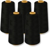 5 STUKS Stevige Lockgaren Zwart 2740 Meter voor Lockmachine