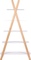 WOOOD Tipi Boekenkast - Grenen - Wit - 170x89,5x35