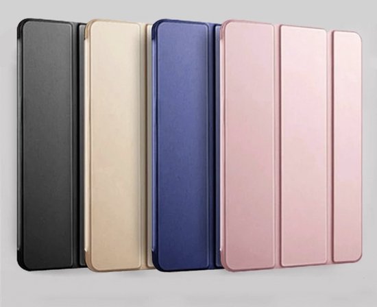 Apple iPad 8 10.2 2020, étui pour iPad 10.2 avec stylet, étui pour tablette pivotant, étui avec support magnétique, étui à rabat en cuir pour tablette Smart Cover Zwart - HiCHiCO