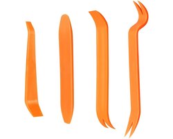 Geschikt voor 4-delige bekledingverwijderingstool, autobekledingverwijderingsset, gereedschapssets voor installatie van autoradiodeur en dashboard, kunststof wrikgereedschap, accessoires voor autopaneel en dashboard, reparatiemonteursstangschraper