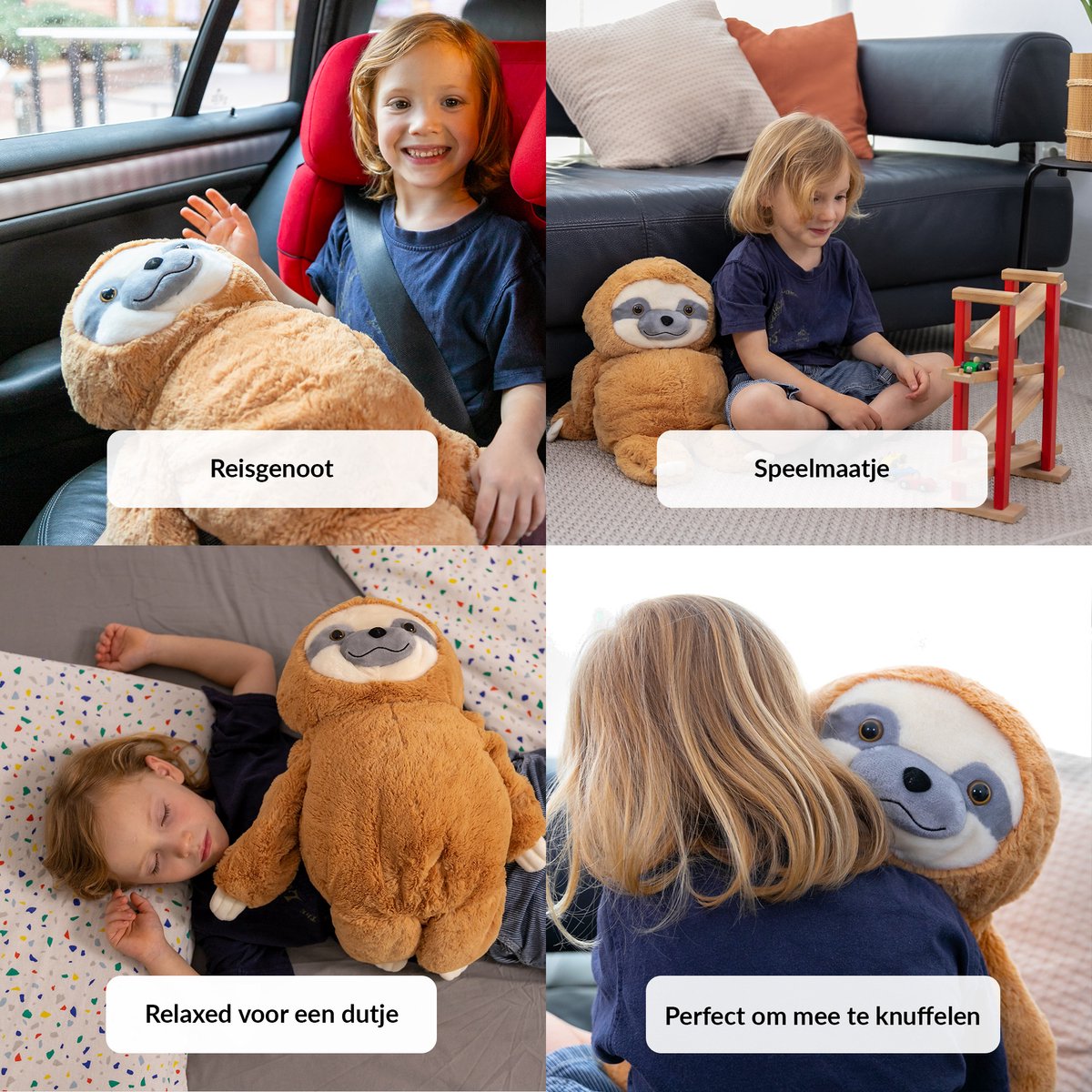 Verzwaringsknuffel Luiaard 2,3 KG - Weighted Stuffed Animal Sloth - Verzwaringsknuffel Volwassenen -Verzwarings Knuffel - Antistress Knuffel - Verzwaringsknuffel Kind Therapeutisch Speelgoed, Machinewasbaar - Stressverlichting en Focus — afbeelding 7