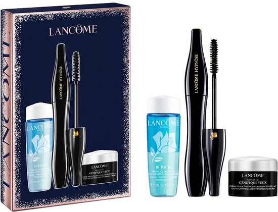 Lancôme Hypnôse Mascara Geschenkset – Holiday Limited Edition - Hypnose Mascara Zwart + Bi-Facil Oogmake-up Remover 30ml + Génifique Anti Age Oogcrème 5ml