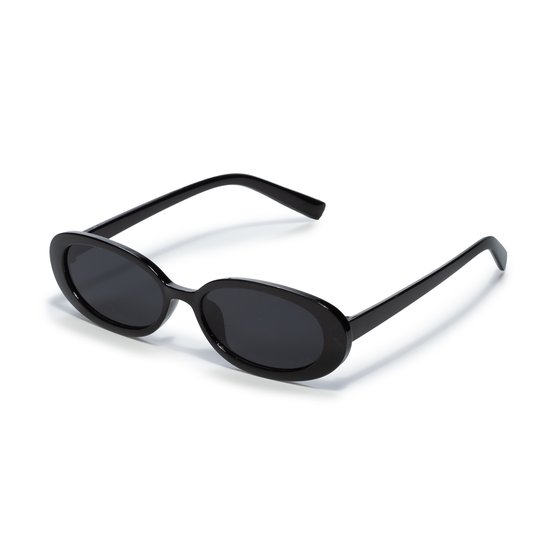 Lunettes de soleil ovales - Lunettes de soleil pour femmes - Lunettes Festival - Lunettes Rave - Lunettes - Monture épaisse - Zwart
