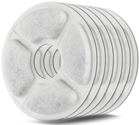 Auronic Drinkfontein Filters voor Auronic Drinkfontein AU3014 - 6 Stuks - Wit
