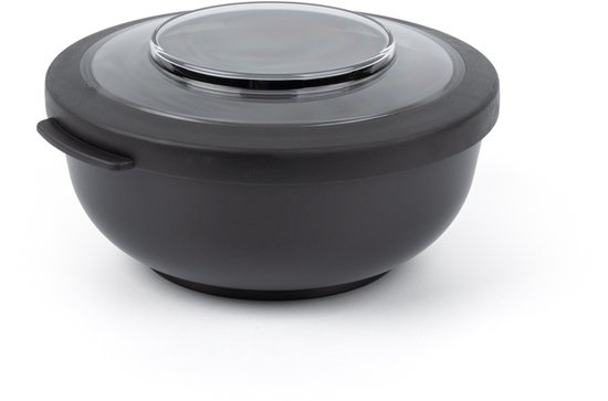 Amuse Tylla Charcoal - 700 ml - Lunchbox - Boîte de rangement Perfect - Boîte à lunch - Bol avec couvercle - Salade à emporter - Sans BPA - Zwart