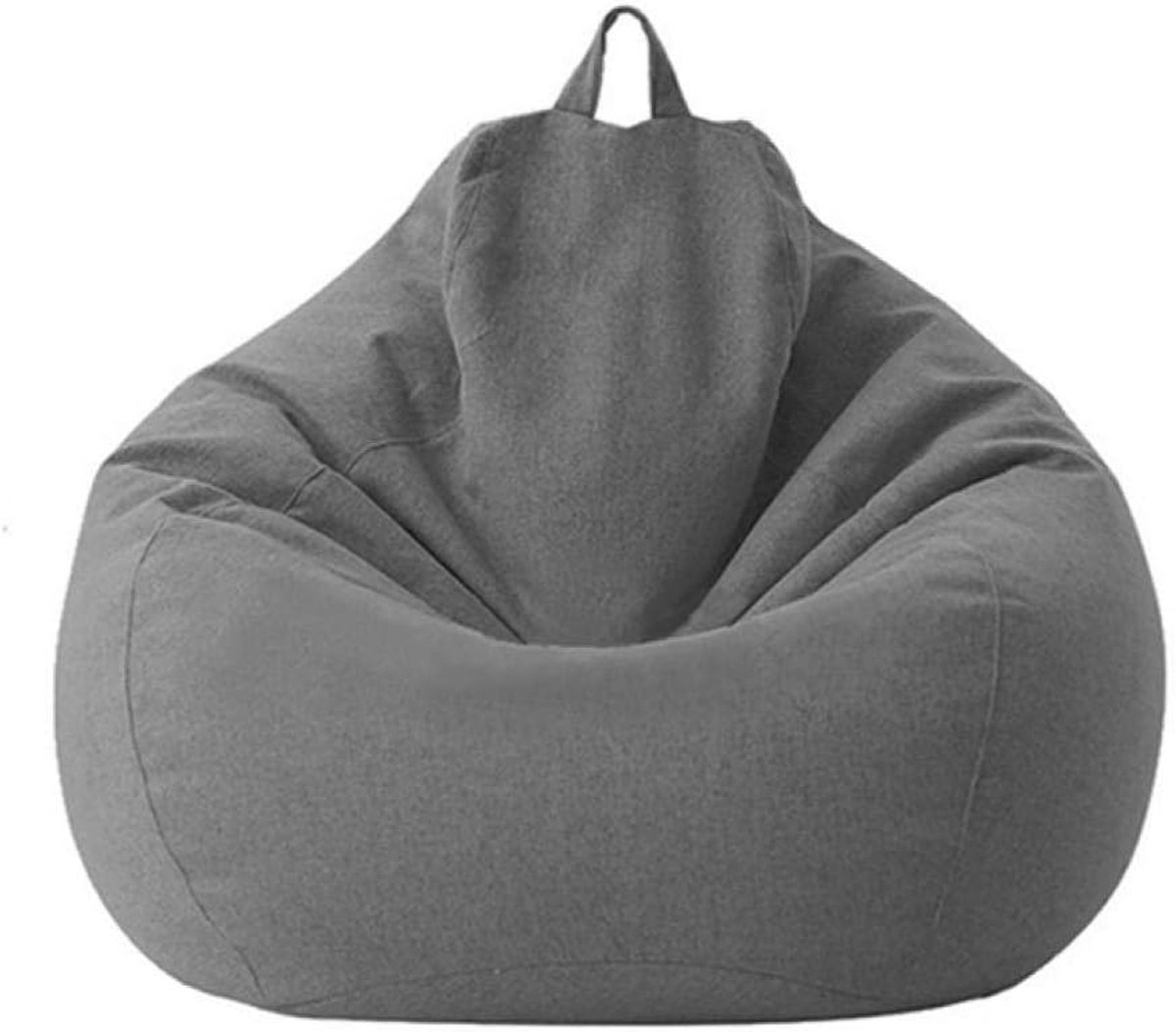 Zitzakhoes Speelgoed - Opberghoes Knuffels - Speelgoed Opbergen - Grote Ritssluiting - 80x90cm - Grijs