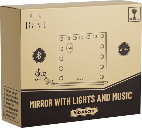 Miroir Hollywood avec Siècle des Lumières - Miroir de maquillage avec Éclairage LED Miroir Hollywood avec Siècle des Lumières - Miroir de maquillage avec Éclairage LED