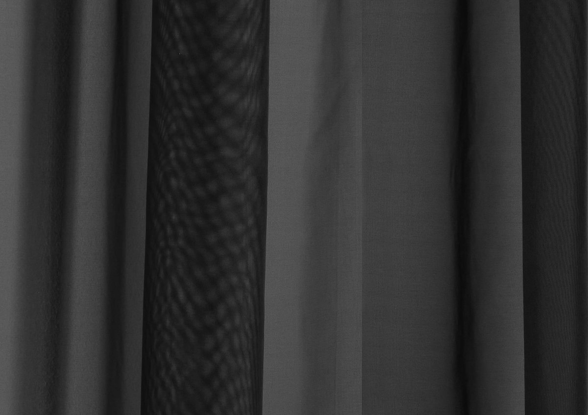 Ibenzoa Stijlvolle Transparante Gordijnen voor Woonkamer met Lichtfiltering en Privacy zwart