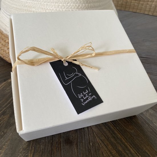 Cadeauset Hoera zwanger - Babygeschenkset - felicitatie bij zwangerschap - hoera zwanger - babyshower - unisex | 3-delig — afbeelding 4