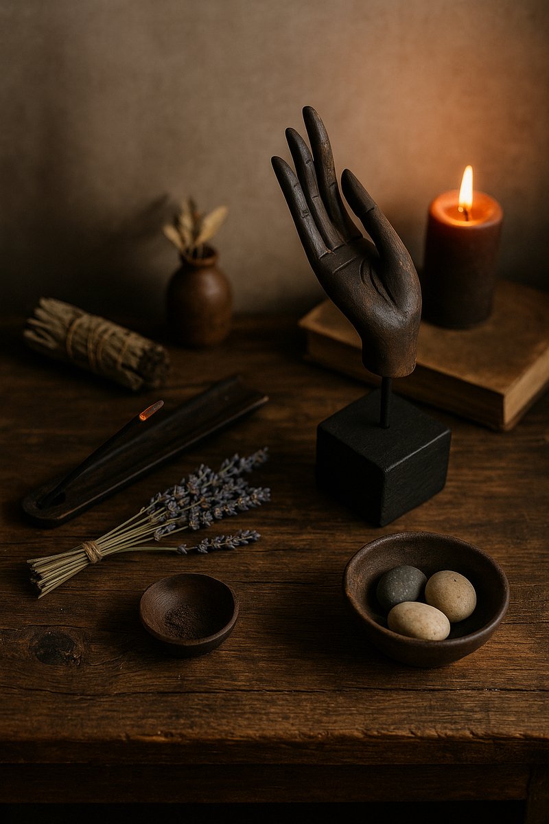Hand of Boeddha bruin - boeddhabeeld - Abhaya Mudra - Handmade - Spititualiteit - Decoratief- H28 cm