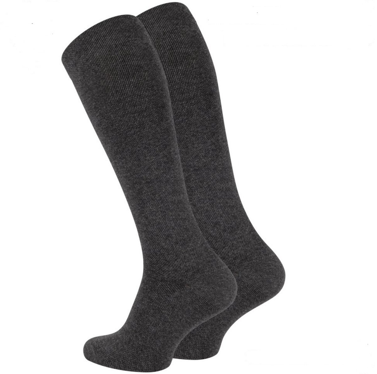 Compressie kniekousen - grijs - maat 43-46 (L/XL) - Steunkousen - Compressie sokken - Reizen - Sporten - Zwangerschap