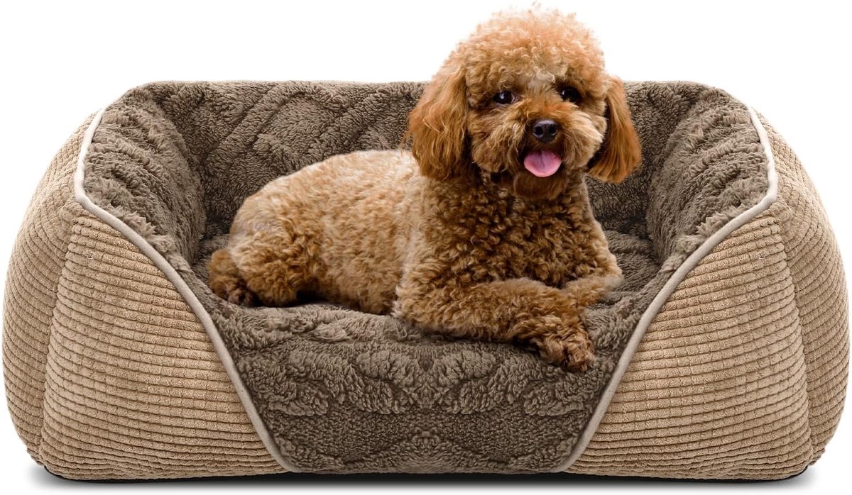 Zacht klein hondenbed met maïskorrel ontwerp voor Corgi, Franse Bulldog, Chihuahua en Yorkshire