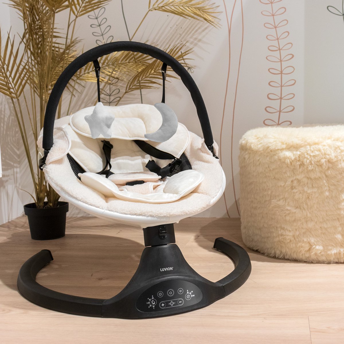 LUVION® Baby Swing - Elektrische Babyschommel - Automatische Wipstoel voor je Baby - Schommelstoel - Babyswing - Uitneembare Wasbare Wipstoelhoes — afbeelding 5