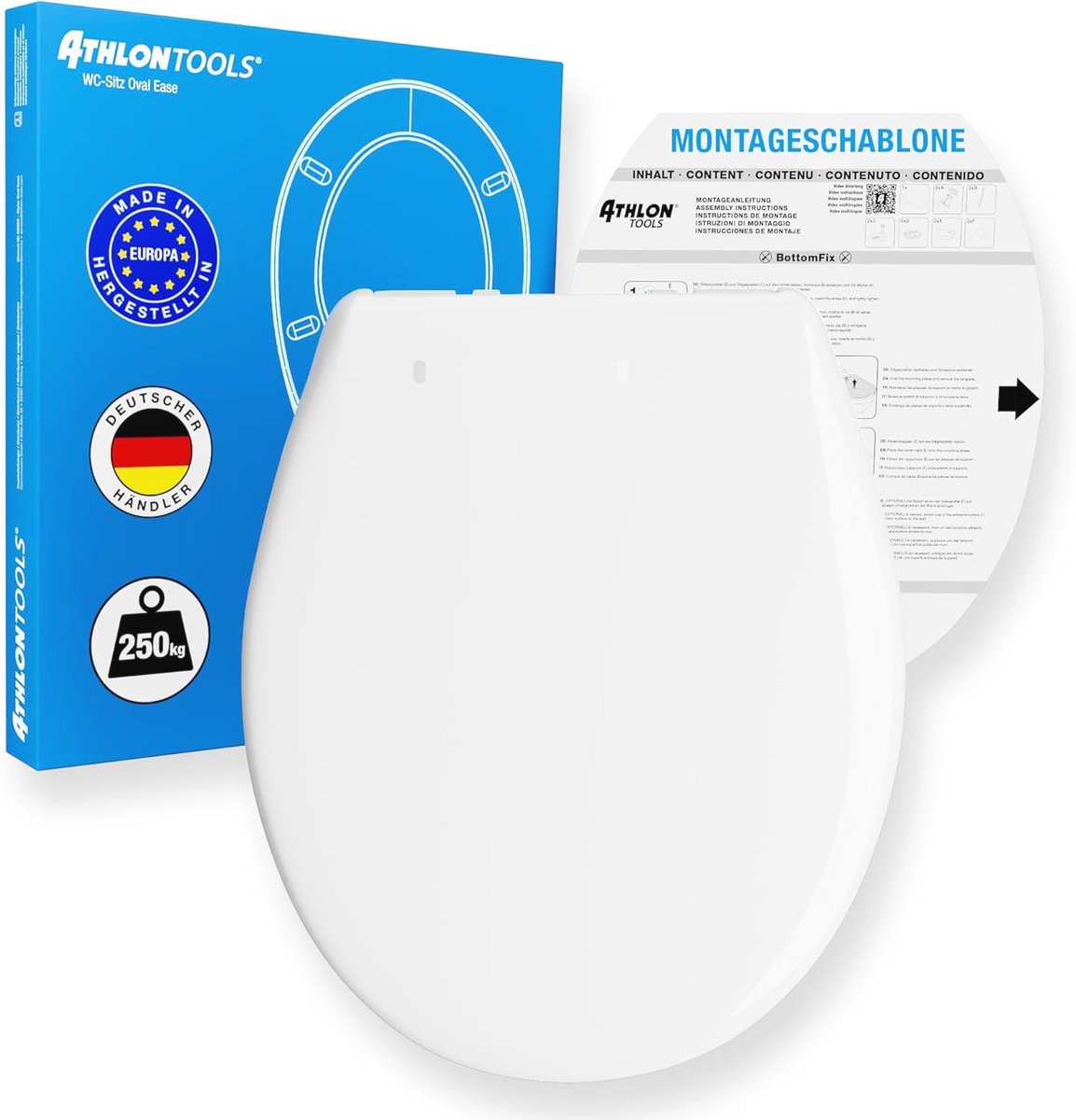 Toiletdeksel met Softclose, Ovaal en Snelle Verwijdering