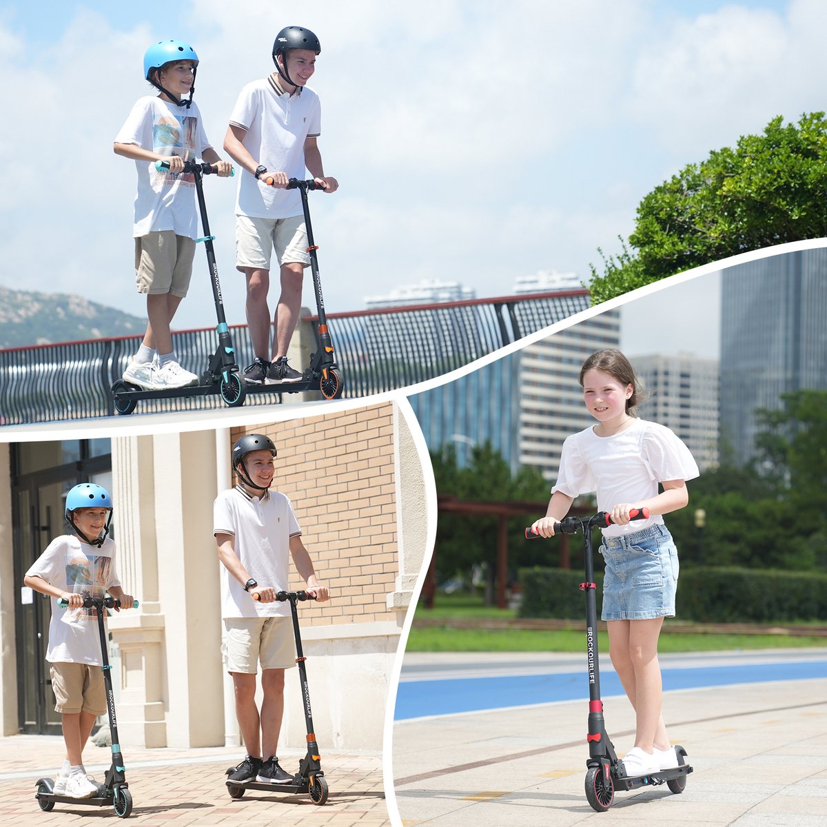 Elektrische Kinderstep Inklapbaar 20km/u Blauw - afbeelding 3