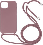 Hoesje geschikt voor Samsung Galaxy A36 - Backcover - Koord - Softcase - Flexibel - TPU - Oudroze