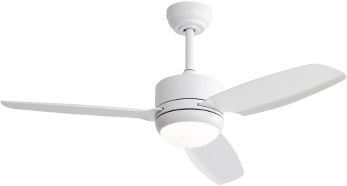 LeerLogic 46 inch plafondventilator met lichten 3 ABS-messen 6-versnellingsbak DC Motor afstandsbediening voor woonkamer