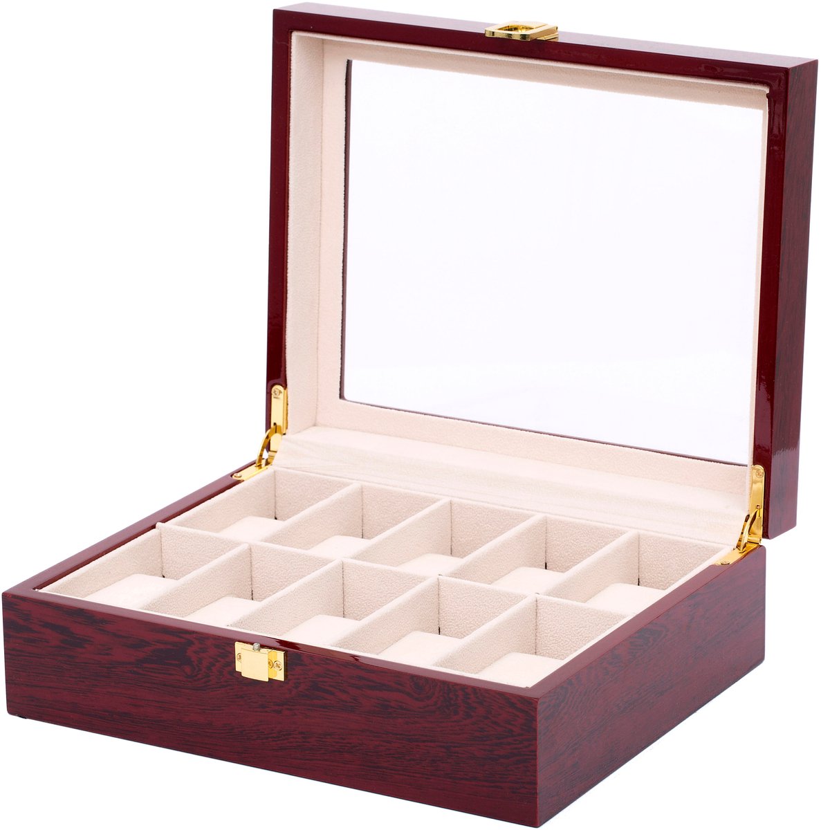 Palissanderhouten Horlogekast - 10 Horloges