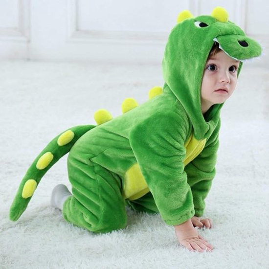 ② Onesie Triceratops Pakje 74-80 Dinosauruspak Kostuum Groen P - Costumes de carnaval & Déguisements