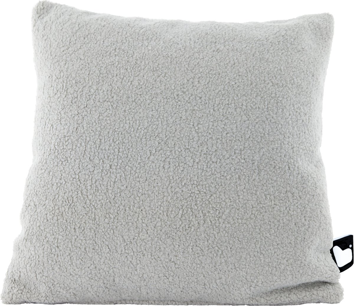Extreme Lounging - b-cushion teddy - lounge- en sierkussen - voor binnen - zachte teddy stof - 43x43cm - Soft grey