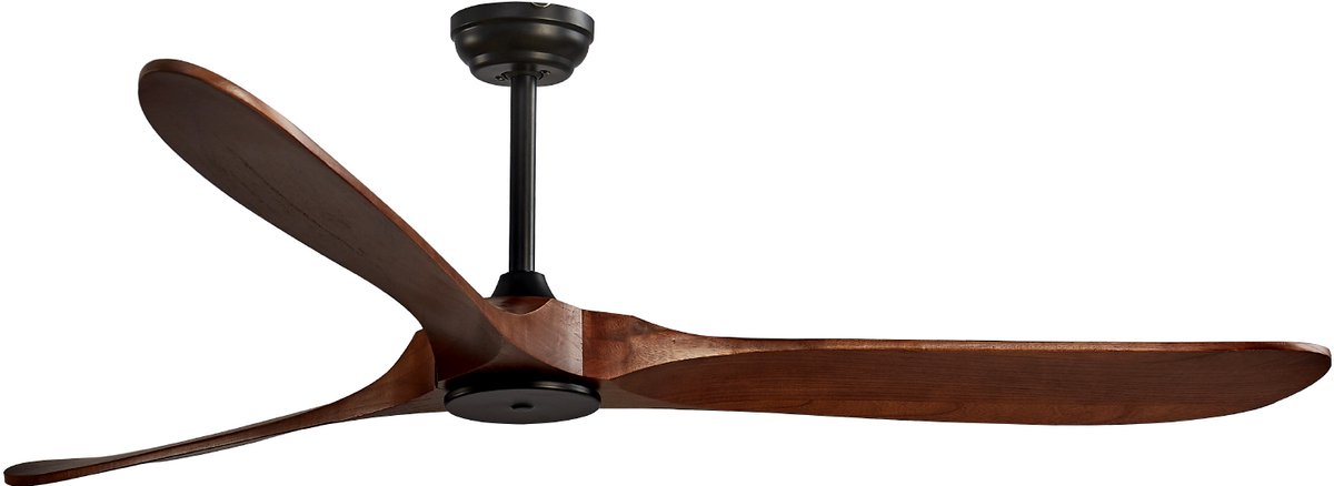 72 Inch Plafondventilator, Zonder Licht, Afstandsbediening met 6 Snelheden, 3 Houten Bladen, Omkeerbare Gelijkstroommotor, Moderne, Inbouwbare Buitenventilator voor Slaapkamer, Woonkamer en Terras, Binnen/Buiten – foto 2