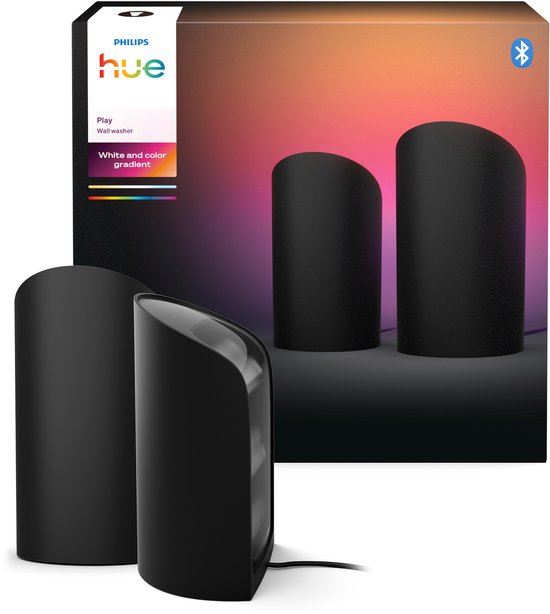 Philips Hue Play wall washer tafellamp 2-pack zwart