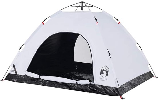 vidaXL - Tent - 4-persoons - snelontgrendeling - verduisterende - stof - wit van Vidaxl — afbeelding 3