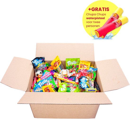 Festival snoep box XL met waterpistolen voor 2 - mega snoepmix - Chupa ...