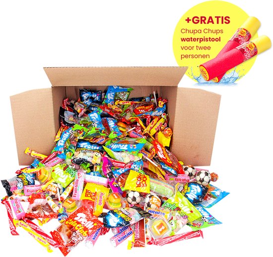 Festival snoep box XL met waterpistolen voor 2 - mega snoepmix - Chupa ...