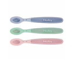 Nuby - Warmtegevoelige babylepels - Kleur niet zelf te kiezen - 3St