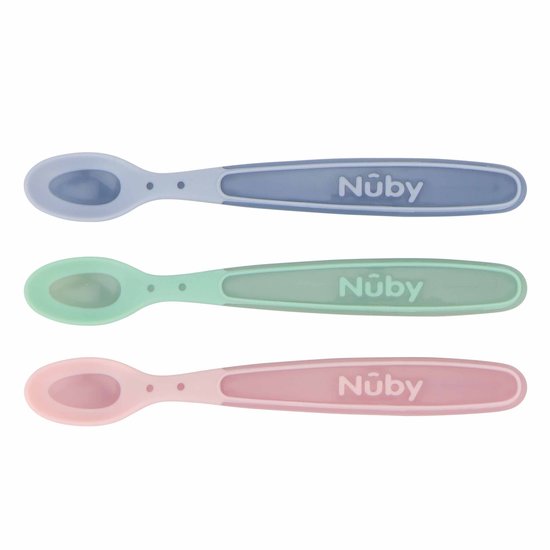Nûby - Warmtegevoelige babylepels - 3St