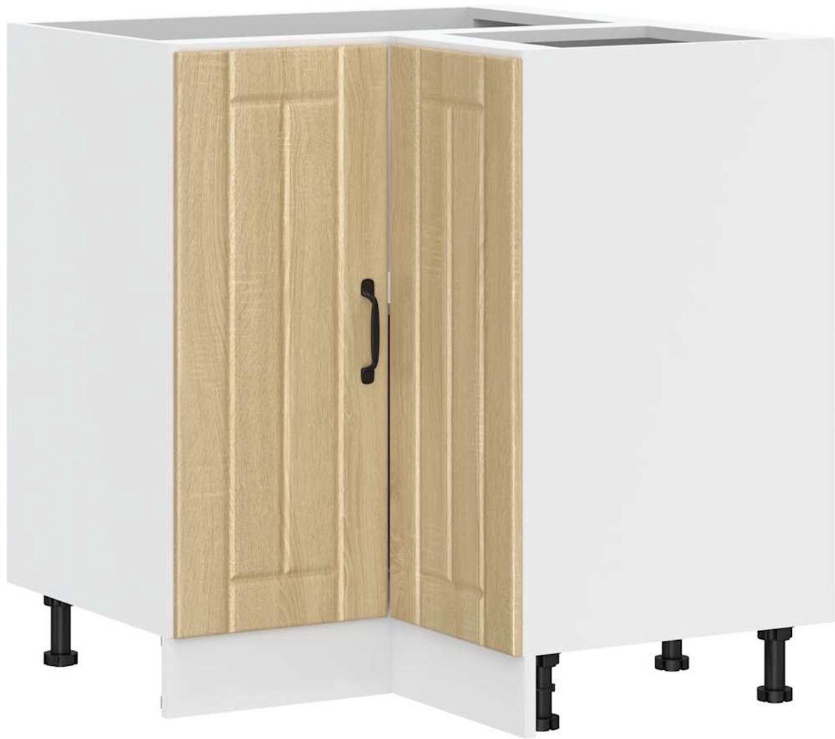 vidaXL Keuken - hoekonderkast - Lucca - bewerkt - hout - sonoma - eikenkleurig