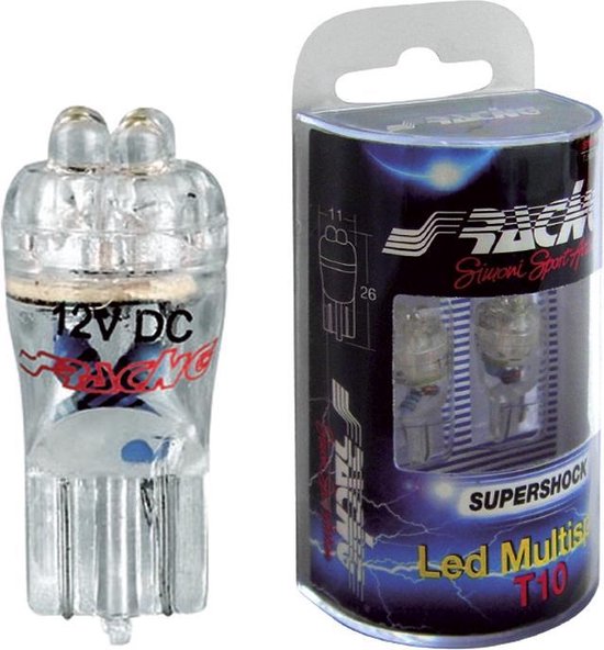Philips White Vision BA9S (T4W) Halogeen Lampen, set à 2 stuks