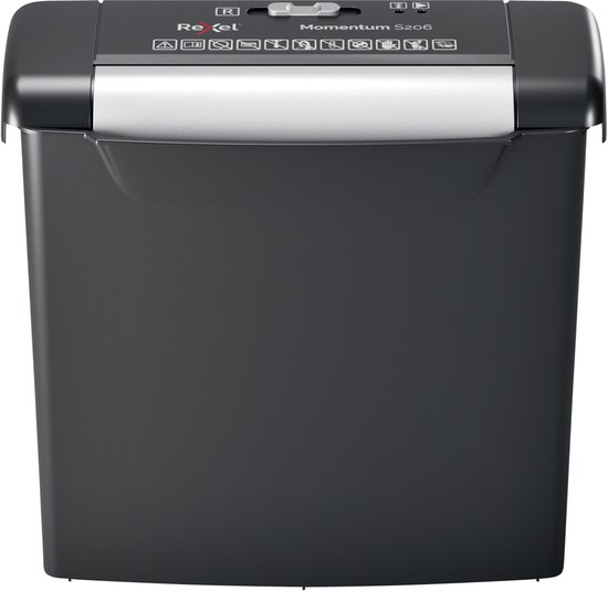 Rexel Momentum S206 Papierversnipperaar - P2 Stroken - Tot 6 Vel - 9L - Zwart