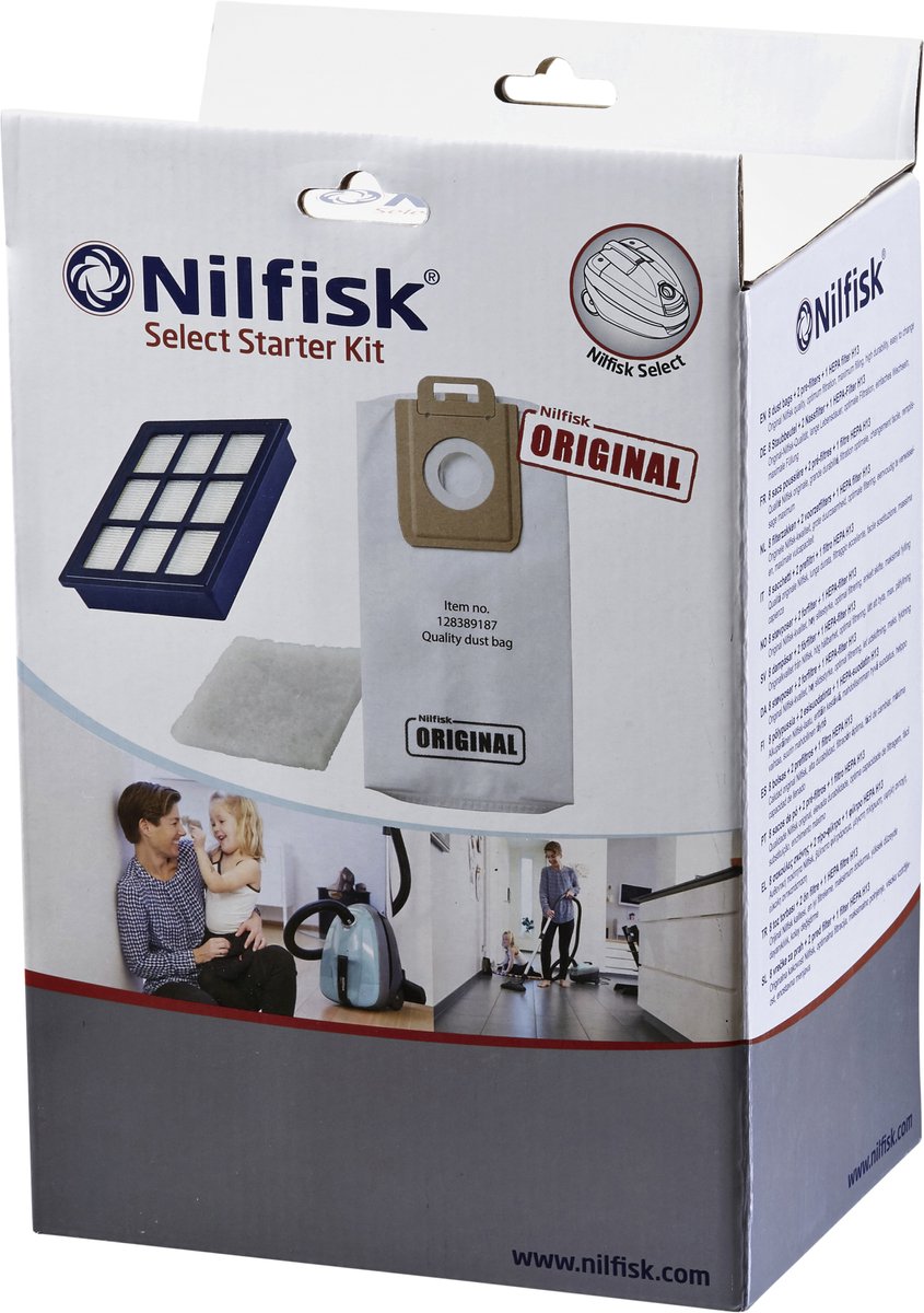 Nilfisk Select Starterkit (8x stofzuigerzakken, 2x motorfilter, 1x H13 HEPA-filter)
