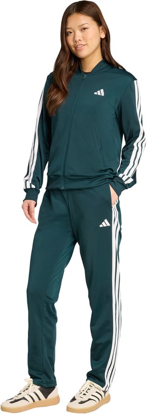 adidas Sportswear Essentials 3-Stripes Trainingspak - Dames - Groen- XL