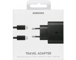 foto van Samsung Power Adapter 45W - USB-C naar USB-C Kabel - 1m - Zwart