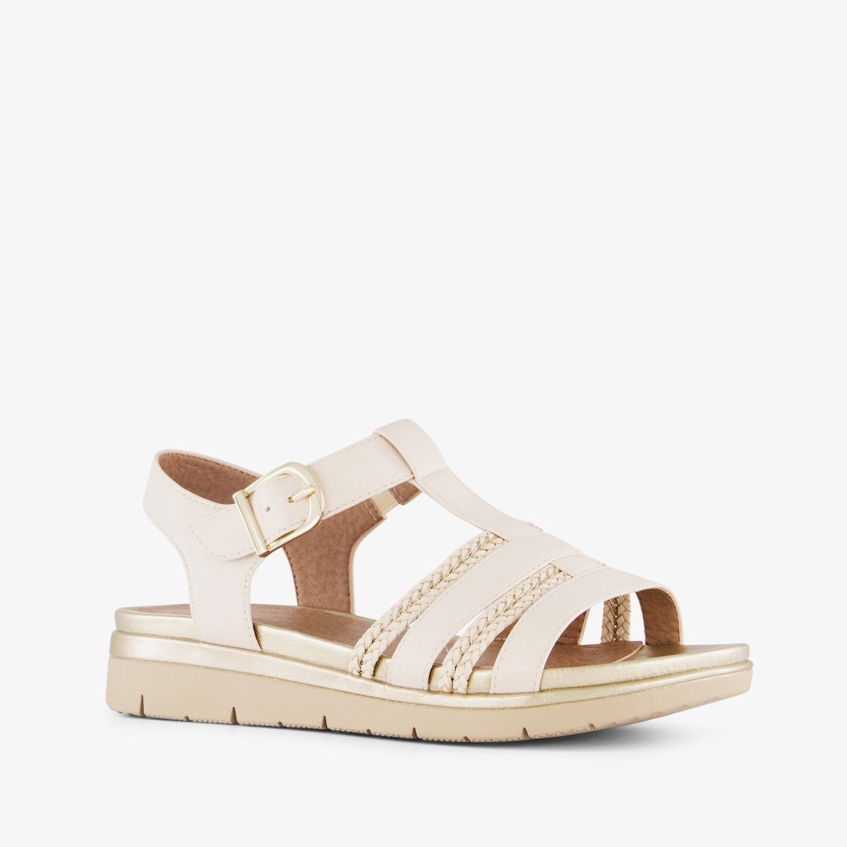 Softline dames sandalen beige goud - Maat 41