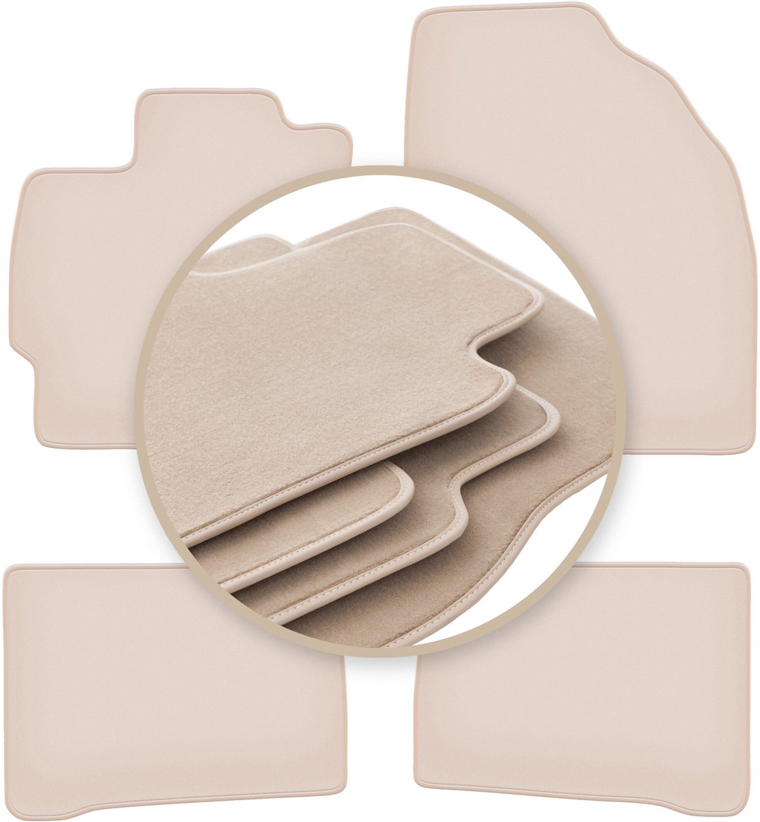 PREMIUM beige matten voor: Toyota Prius III hatchback 2009-2011